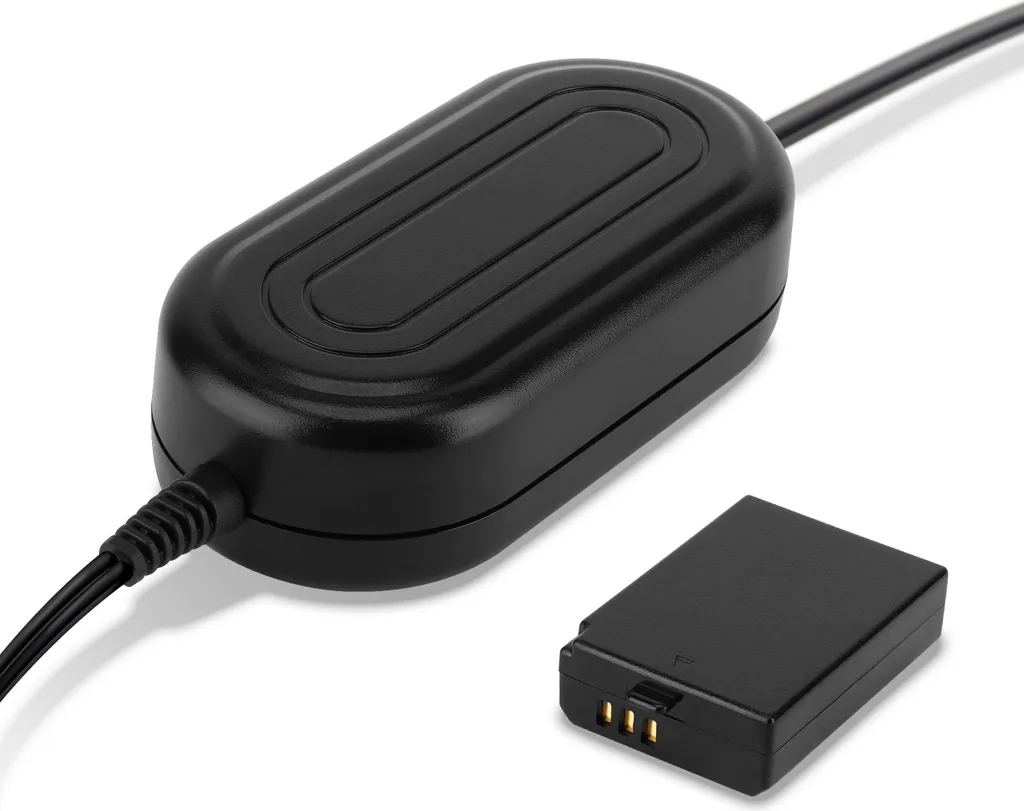 subtel Alimentatore ACK-E10 compatibile con ca. 3m + DC Coupler accu Adattatore, Alimentazione da corrente di rete Accoppiatore CC, dummy battery