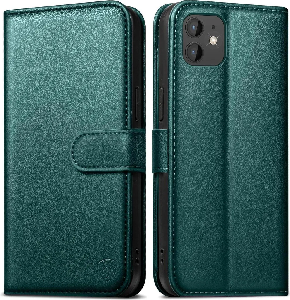 Custodia di Lusso iPhone 12 Pro Pelle Verde - Vetro Protettivo