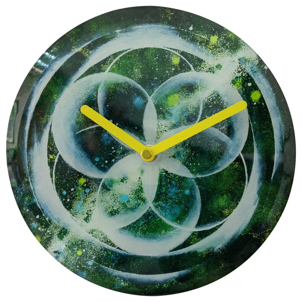 Horloge Murale Ronde de 20 cm Verte NeXtime 5241 pour Cuisine ou Bureau
