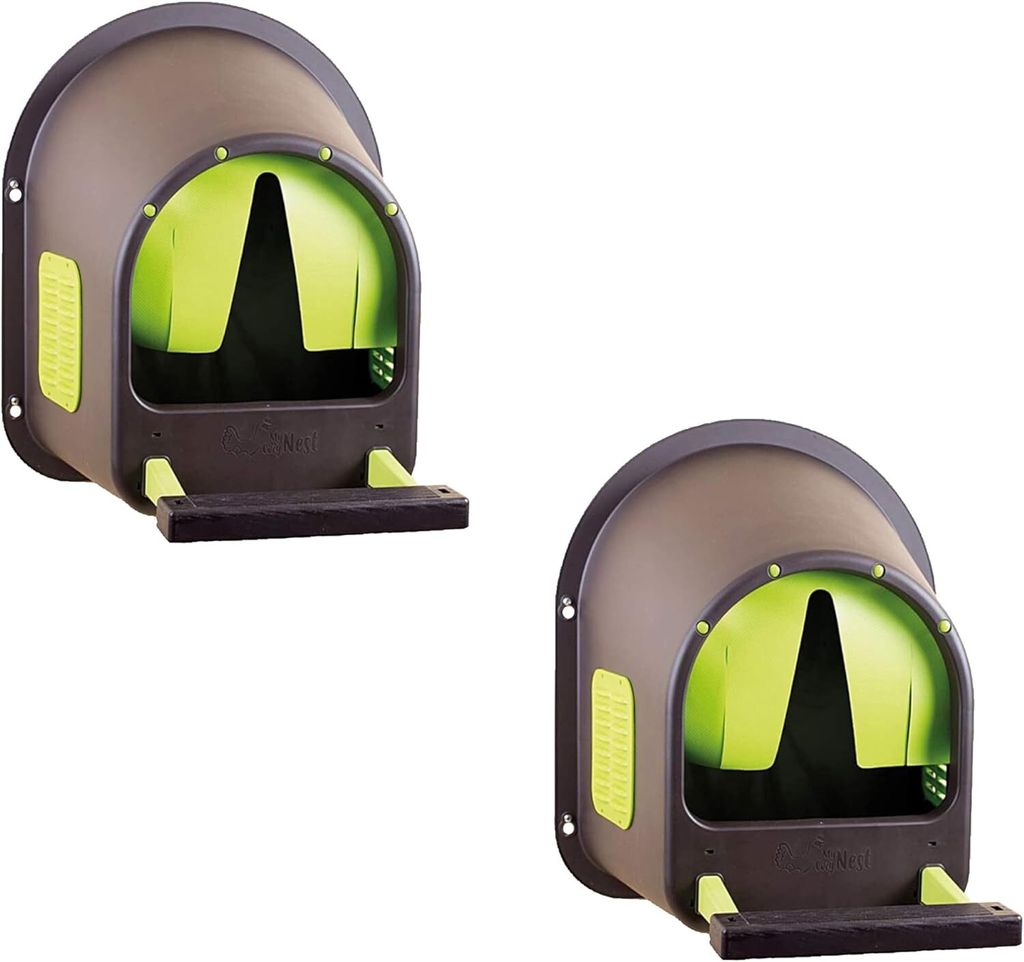 horizont Legenest für Hühner, MyCozyNest, aus Kunststoff, zur Wandmontage, Nest für Hühner, große Hühnerbox, Kunststoffnest, Geflügelnest (2...