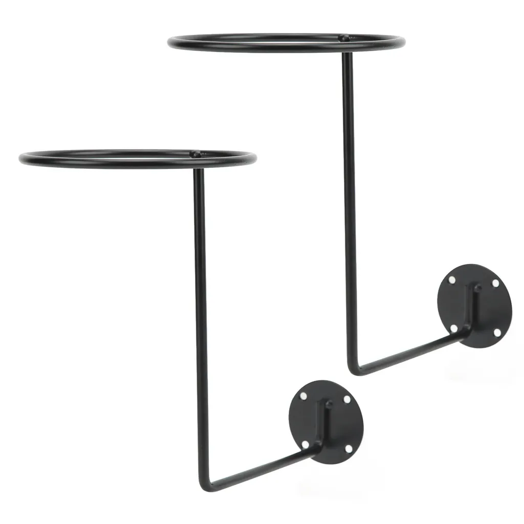 Support de casque moto mural en acier noir robuste, présentoir intégral - 2