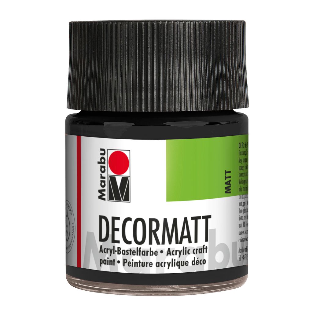 Marabu 1401 05 073 Decormatt akryl, čierny 50 ml Obrázok produktu 