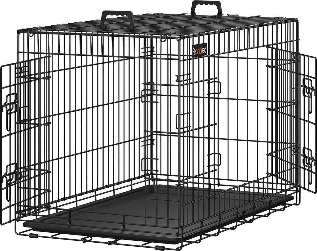 Niche d'intérieur pour chien et cage de transport pour voiture noir