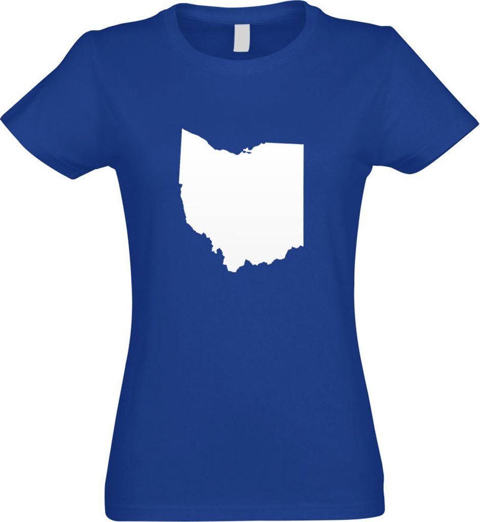 Kiwistar - T-Shirt tailliert - Damen - royal - USA - Bundesstaat - Ohio - mit Motiv Bedruckt - Funshirt Design - Sport - Freizeit - Damen - XL