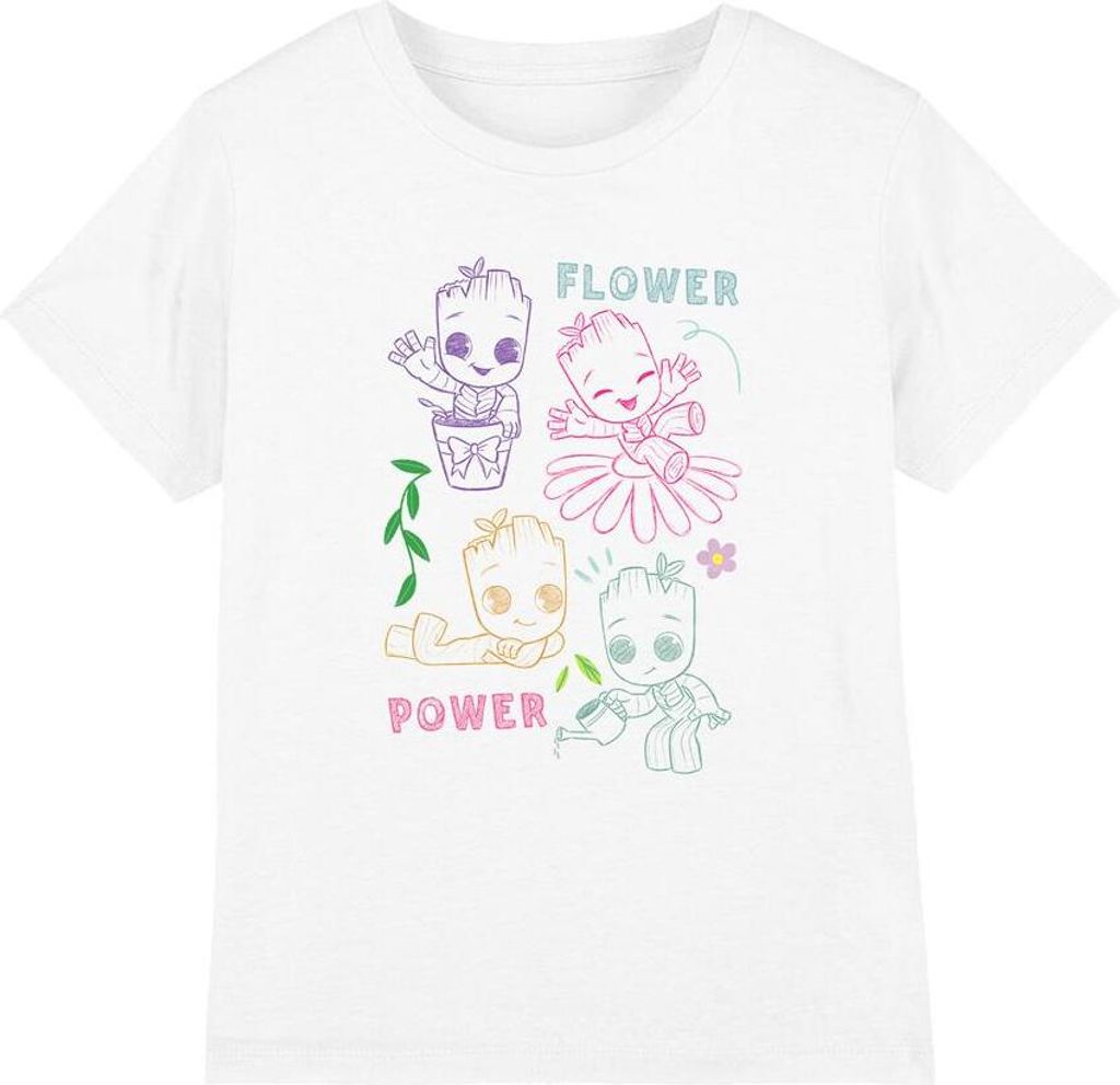 Guardians Of The Galaxy - "Flower Power" T-Shirt für Kinder TV14911 (152-158) (Weiß)