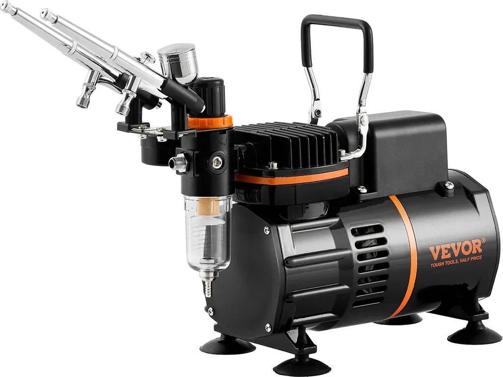Kit aérographe complet avec compresseur double ventilateur modèle K-3 - 11