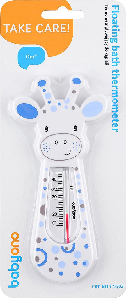 Babyono Schwimmendes Badethermometer(Weiß/Blau)