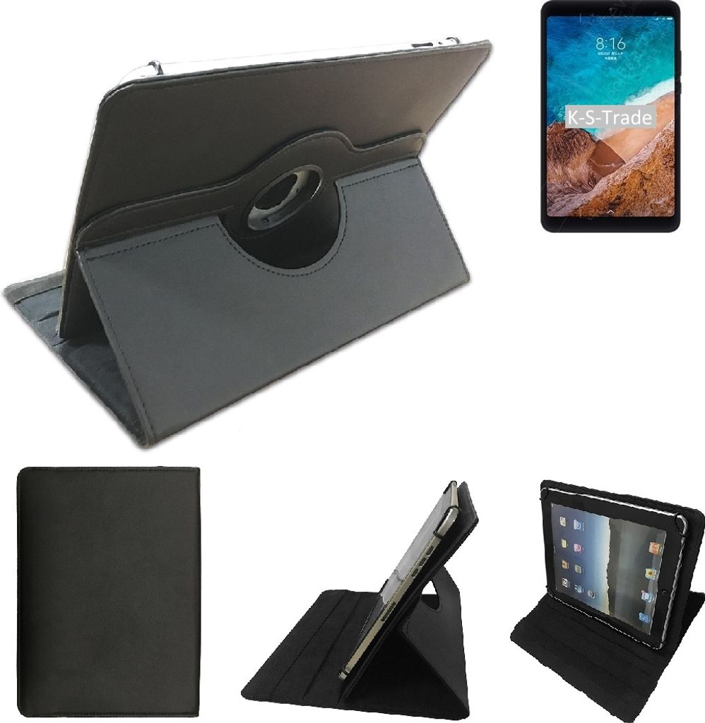 High quality kompatibel mit Xiaomi Mi Pad 4 Wi-Fi Schutz Hülle 360° Tablet Case Schutzhülle Flip Cover schwarz. Tablet Hülle drehbar