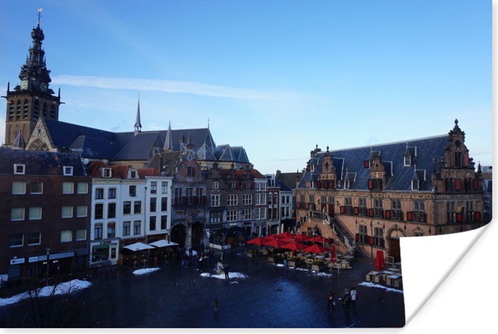 MuchoWow Poster Markt - Nijmegen - Niederlande 60x40 cm - Schlafzimmerdekoration