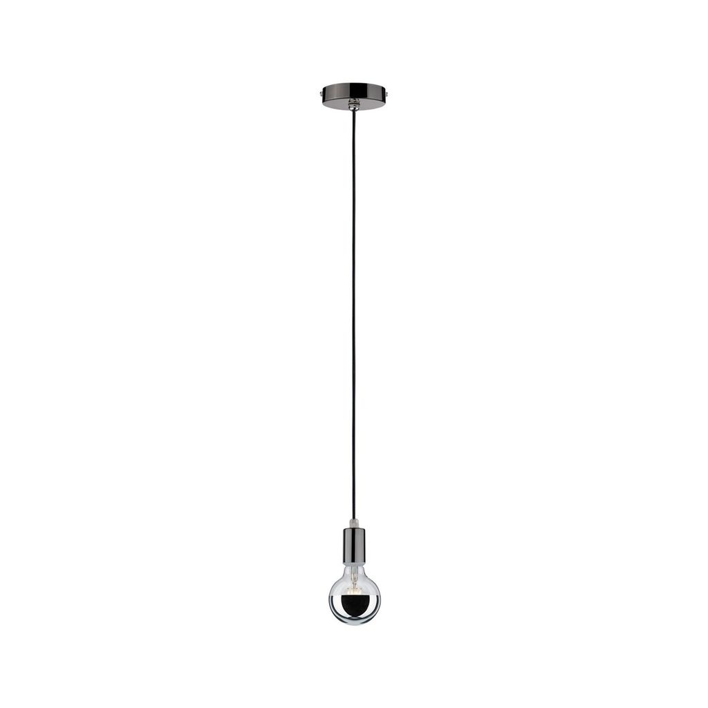 Paulmann Pendelleuchte IP44 max 20W E27 Schwarzchrom 230V Metall