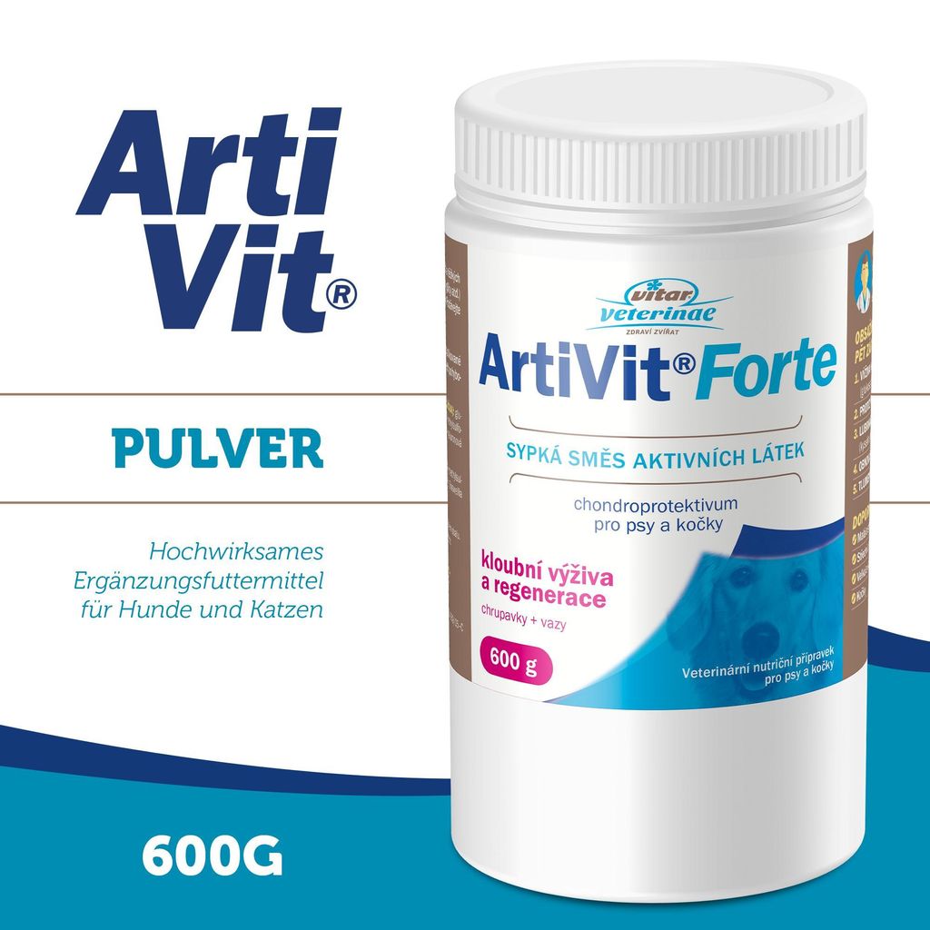 VITAR Veterinae Artivit Forte 600 g - Nutrition forte pour Image du produit 