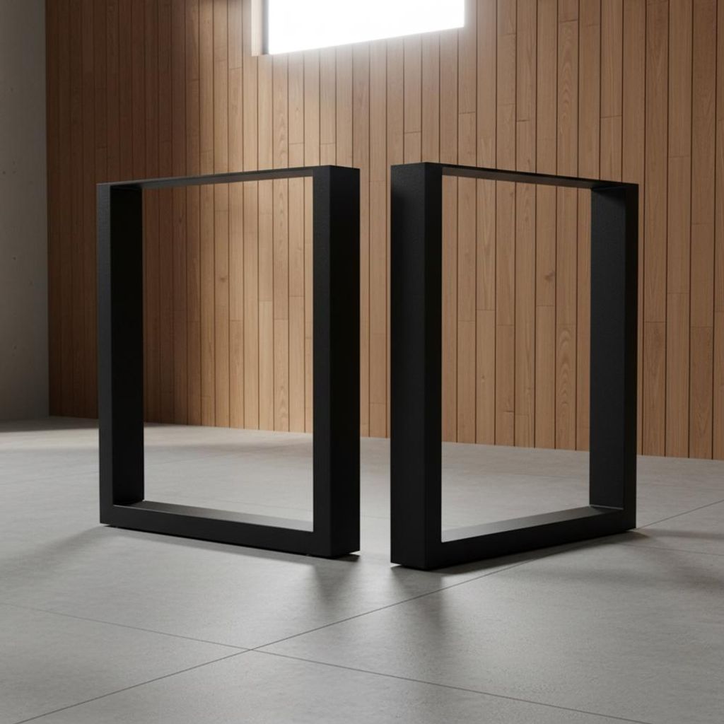 Piètement de table 1000x72 Pieds de meuble noir Pieds de Image du produit 