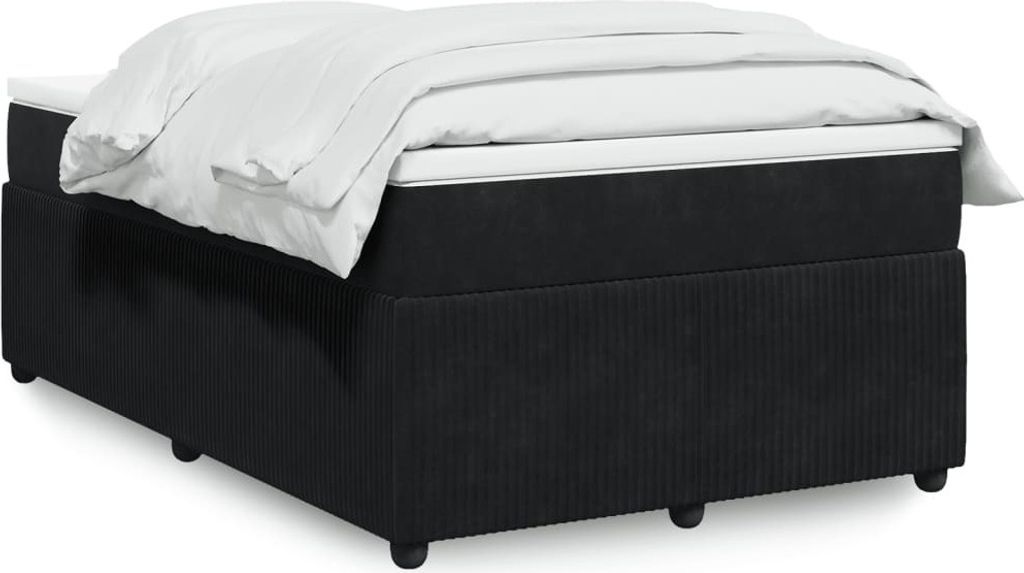 Maison Exclusive - Boxspringbett mit Matratze Schwarz 120x190 cm Samt