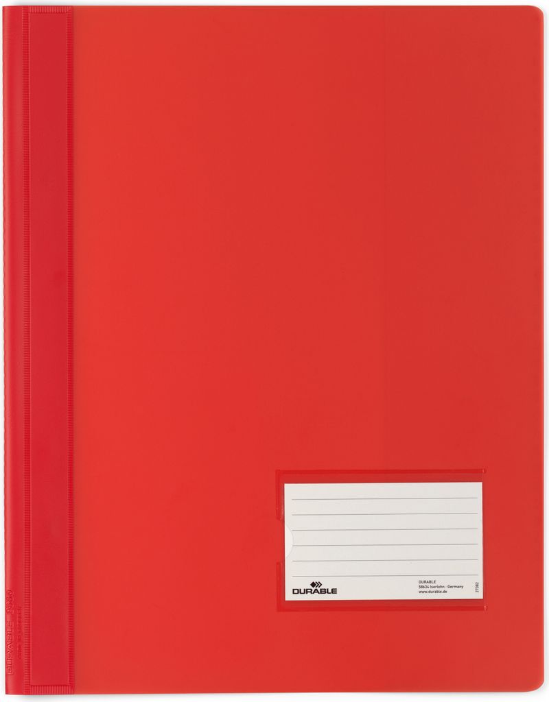 DURABLE Schnellhefter DURALUX A4+ transluzent, 268003 rot