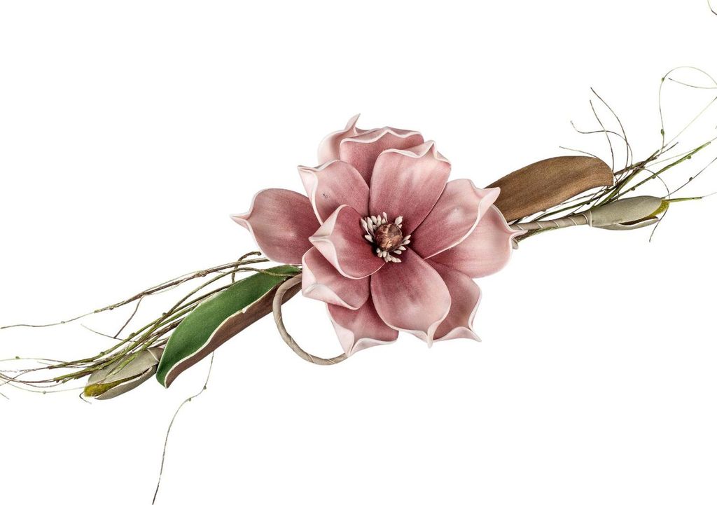 Tischdeko künstliche Magnolie Foam Flower L. 38cm altrosa Produktbild 