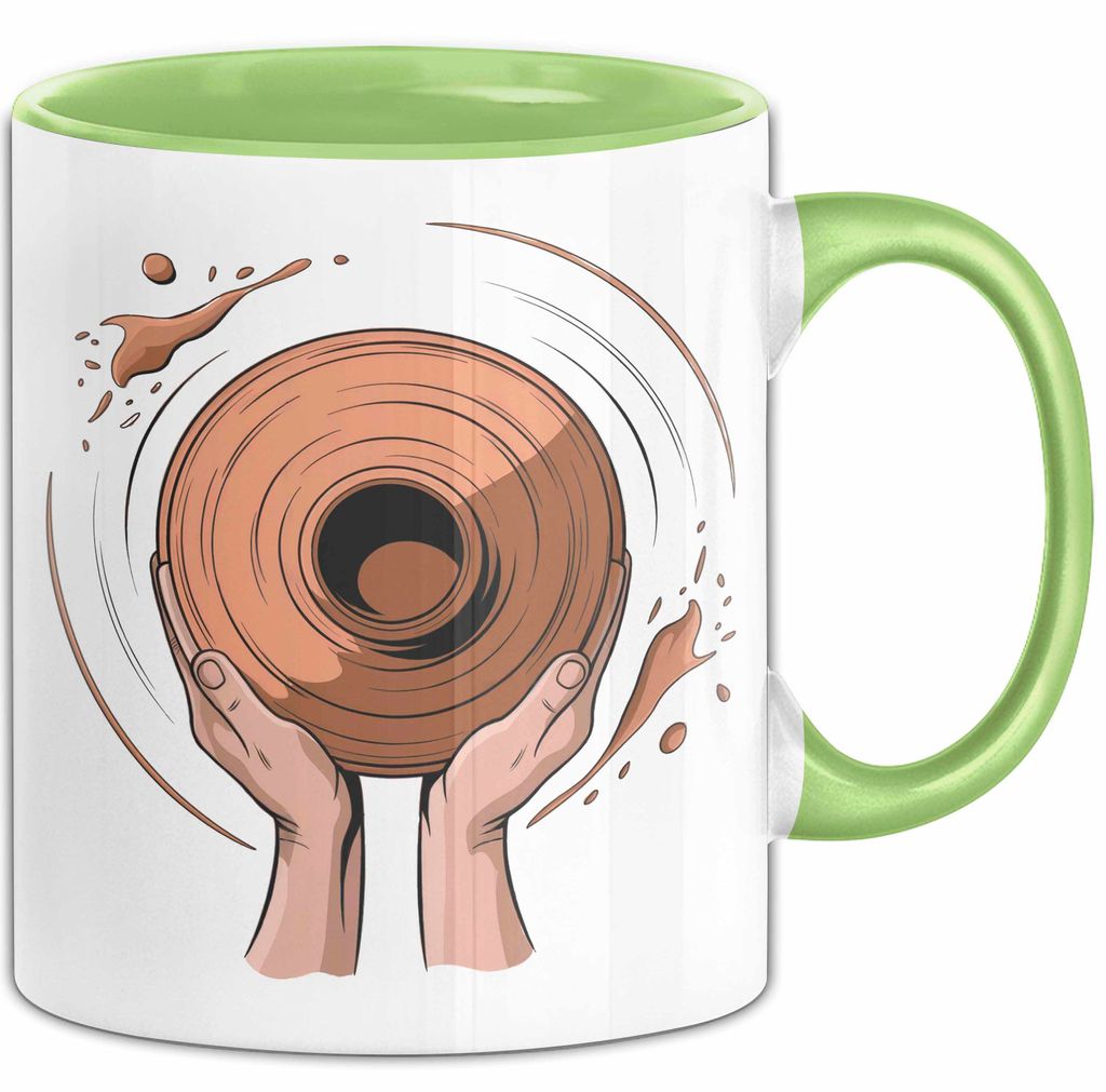 Töpfer Künstler Tasse Geschenk Lustige Geschenkidee Spruch Für Ton Kreative (Grün)