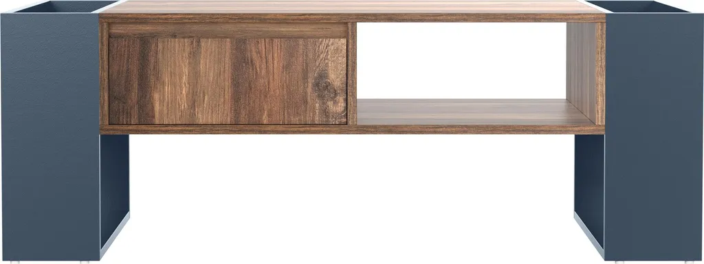 Table basse avec rangement double face et tiroir invisible anthracite - 6