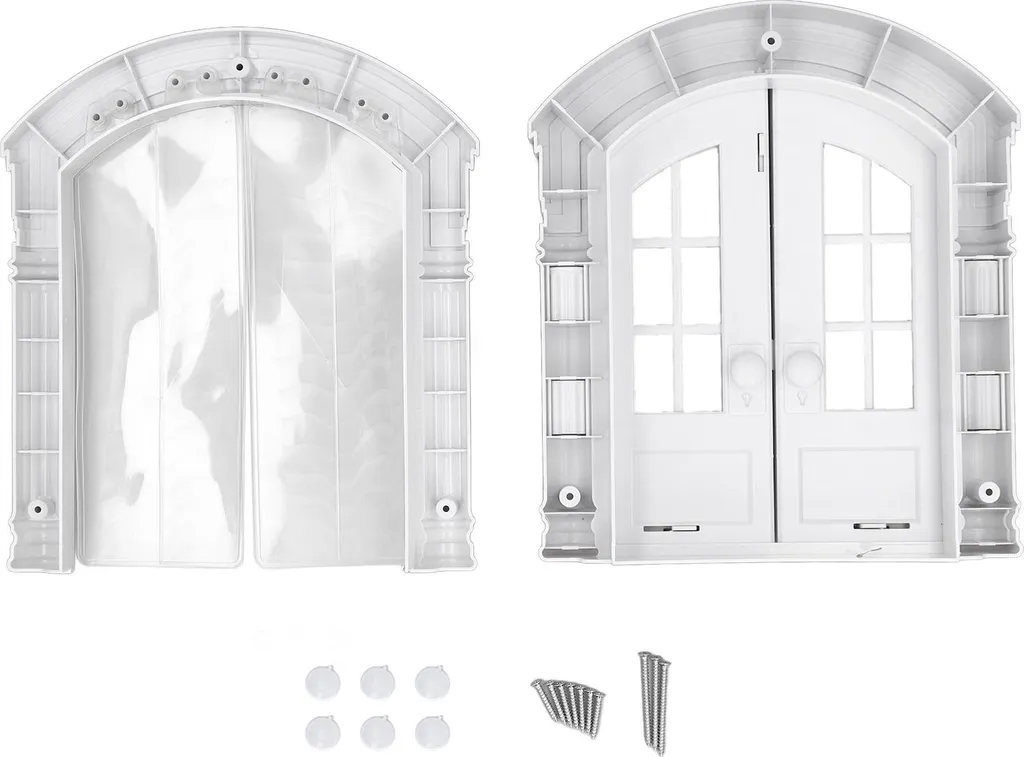 Chatière durable installation facile blanche pour intérieur avec rideau PRO