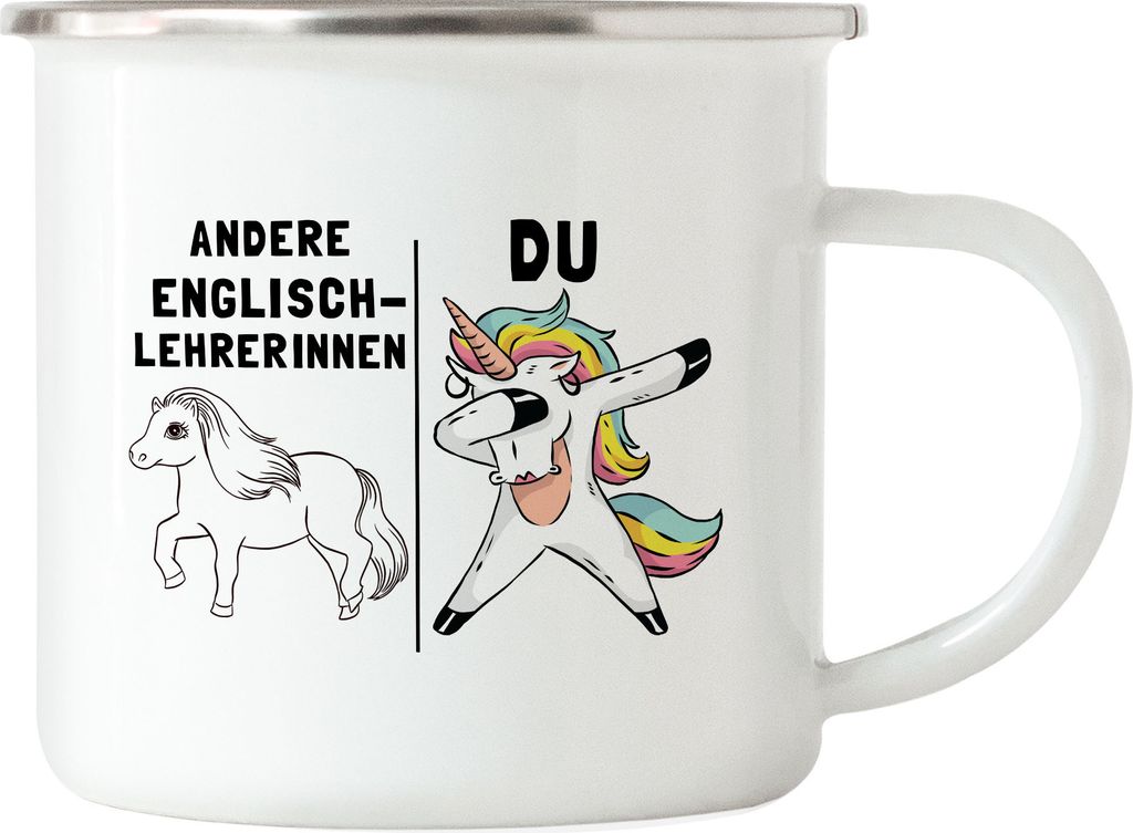 Andere Englischlehrerinnen Du Emaille Tasse Pferd Einhorn Humor Lustig Unicorn Geschenk Apotheke