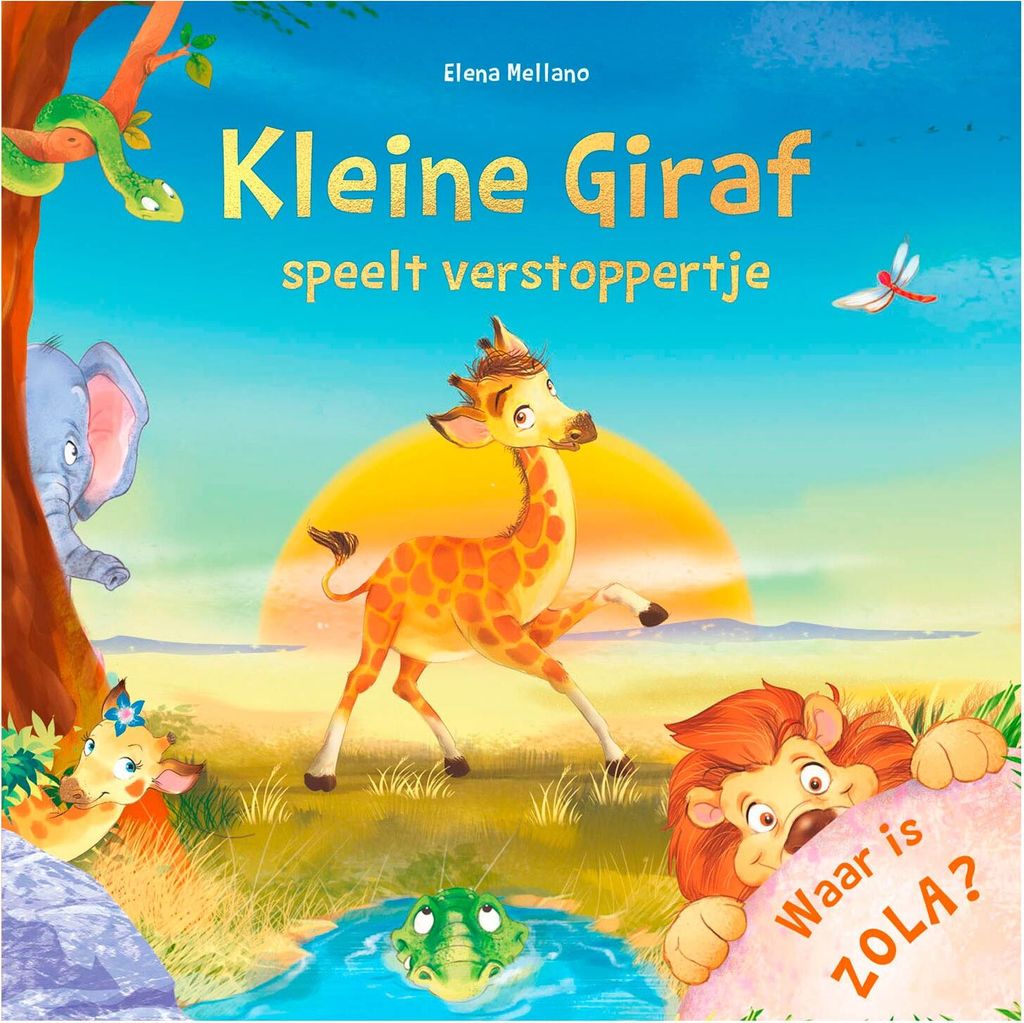 Die kleine Giraffe des Rebo-Verlags spielt Verstecken
