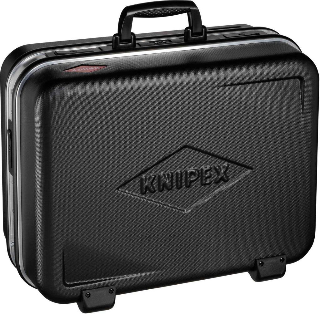 A black tool case with the KNIPEX logo embossed on the front.