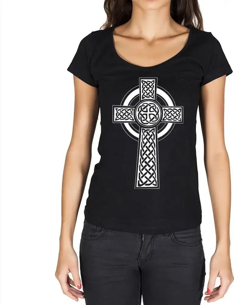 Damen Grafik T-Shirt Kreis Tribal Tattoo – Circle Tribal Tattoo – Öko-Verantwortlich Vintage Jahrgang Kurzarm Lustige Druck Geburtstag Geschen...