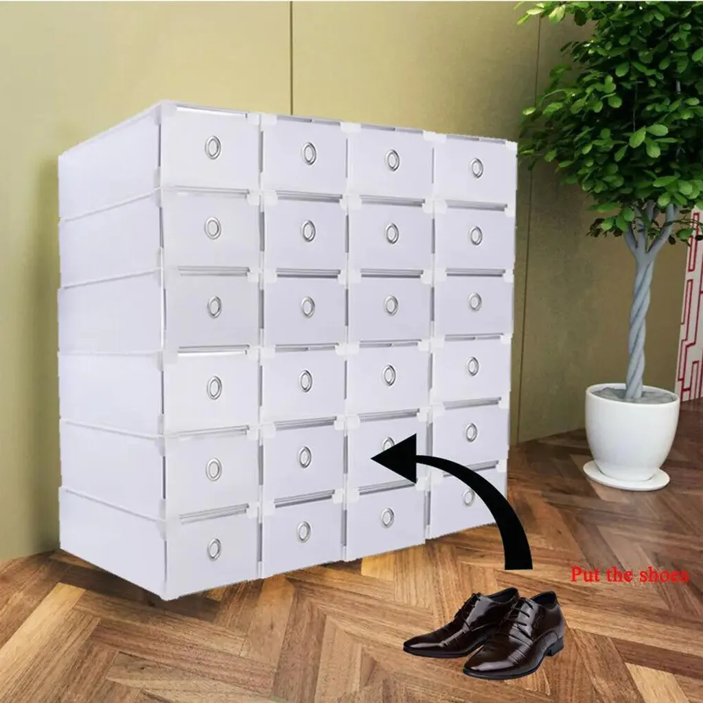 Lot de 20 boîtes à chaussures empilables transparentes multifonctions - 5
