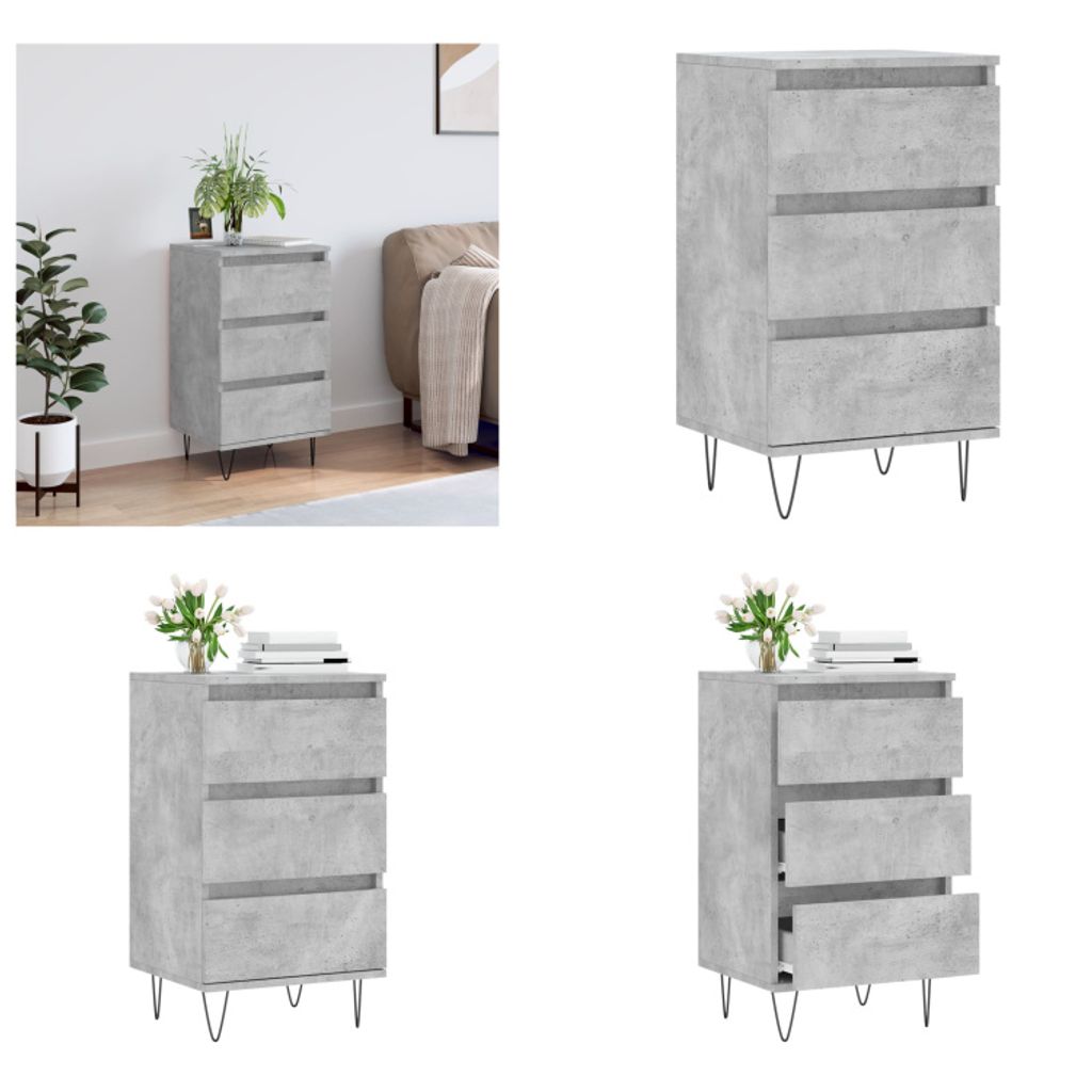 vidaXL Sideboard Betongrau 40x35x70 cm Holzwerkstoff - Sideboard - Sideboards - Schrank - Anrichte