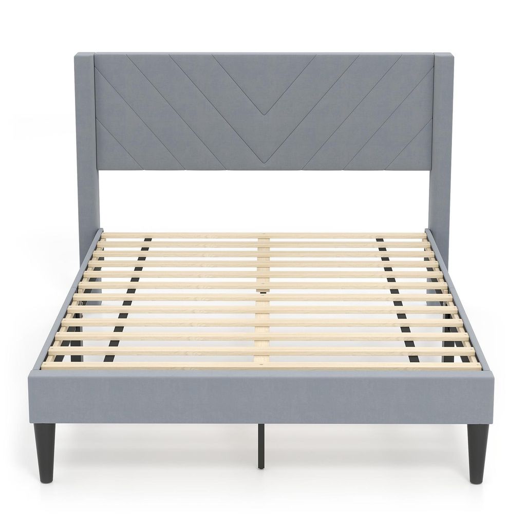 Rama łóżka COSTWAY pod materac 200x140 cm, tapicerowana Zdjęcie produktu 