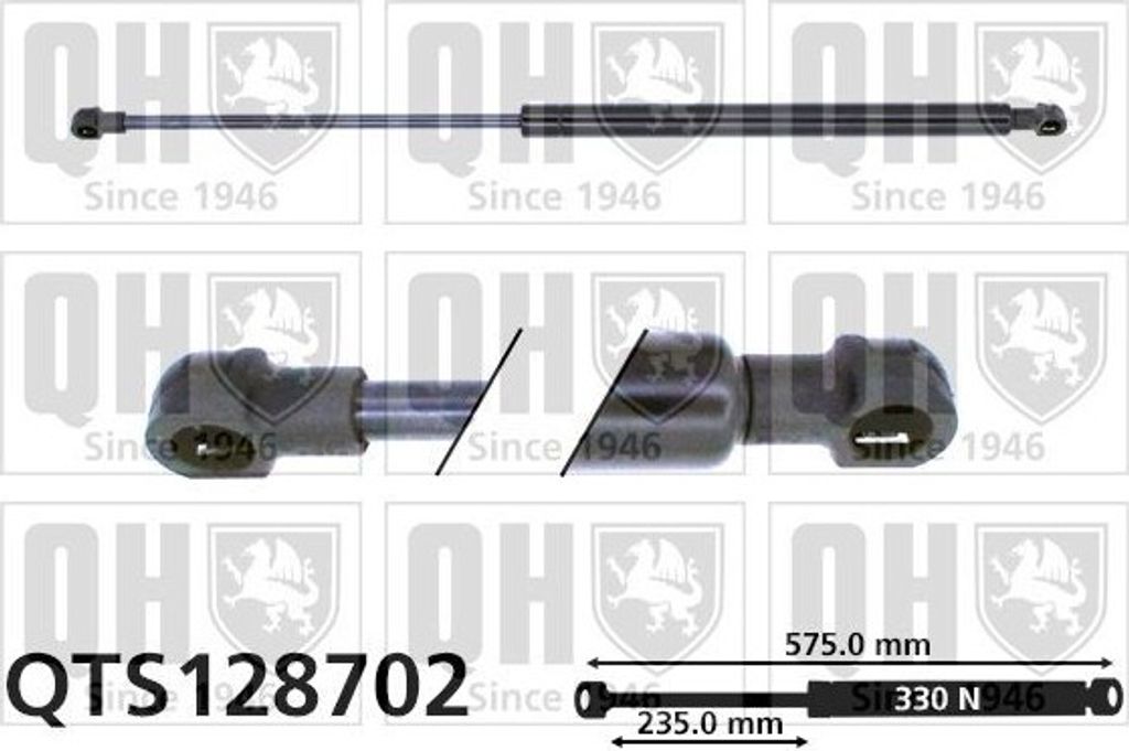 QUINTON HAZELL Gasfeder Motorhaubendämpfer 575mm für SEAT Leon Schrägheck (1M1) 330N QTS128702