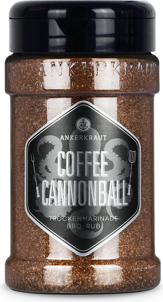 Coffee Cannonball, BBQ-Rub, 200g im Streuer