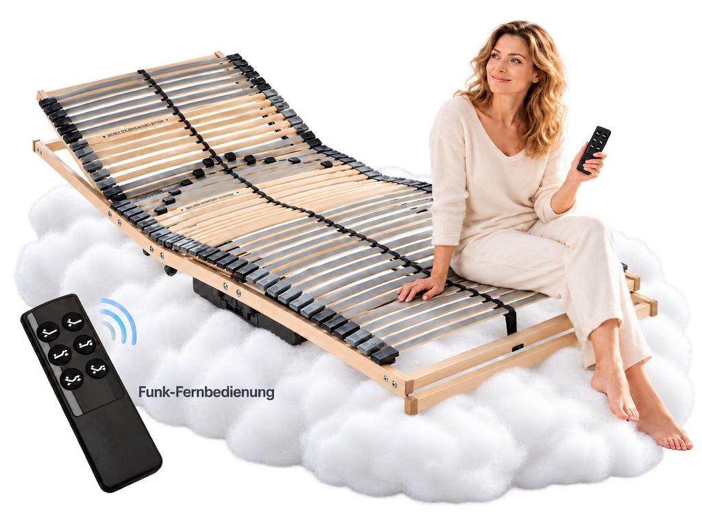 Lattenrost Flex 42 Motor, Kopfteil und Fußteil elektrisch Produktbild 