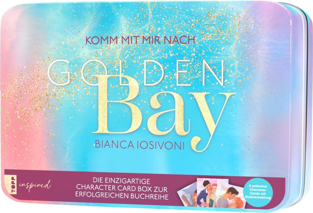 Golden Bay Sammelkarten-Box aus Metall, 11 x 15,5 x 5 cm, Produktbild 