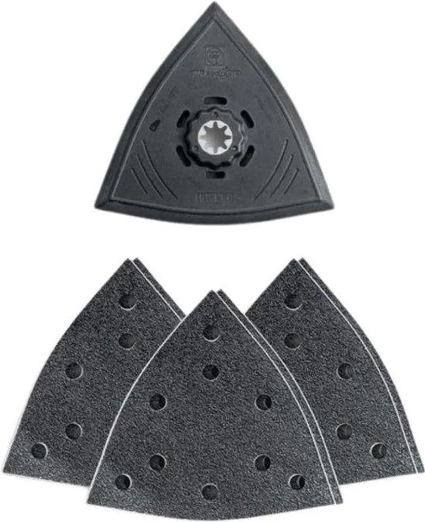Plateau de ponçage triangulaire 130mm pour multitool Starlock Plus perforé