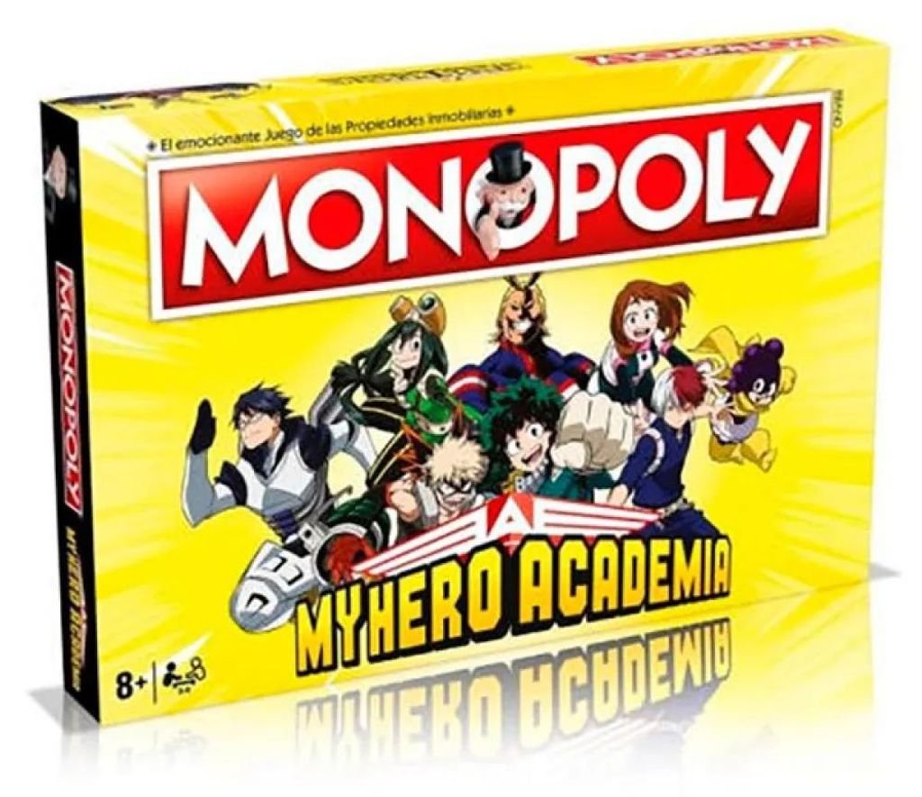 Monopoly My Hero Academy bordspel, zilverkleurig. Geschikt Productafbeelding 