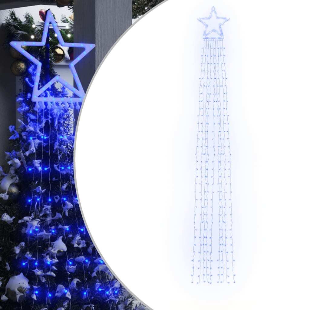 vidaXL Oświetlenie choinkowe 320 LED niebieskie 375 cm Zdjęcie produktu 