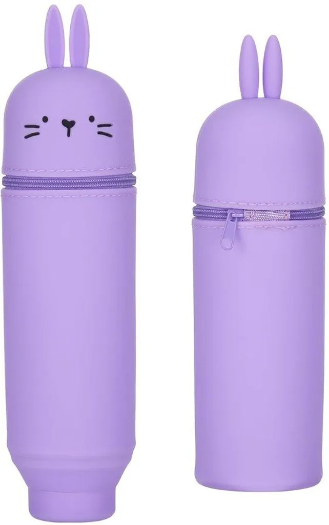 Étui Lapin Rose en Silicone : Fini le Désordre avec cette Trousse 2 en 1 !