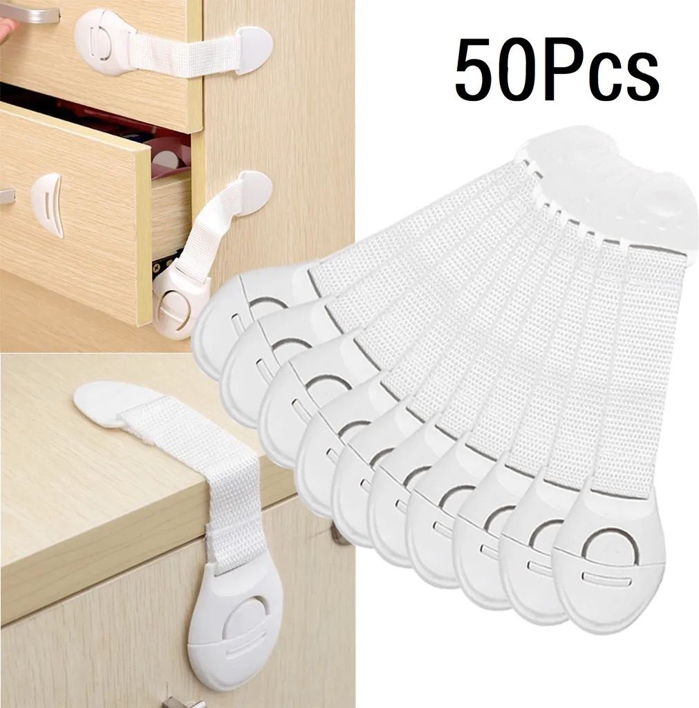 50er-Pack Kindersicherung Schubladenschloss Schrankschloss Produktbild 