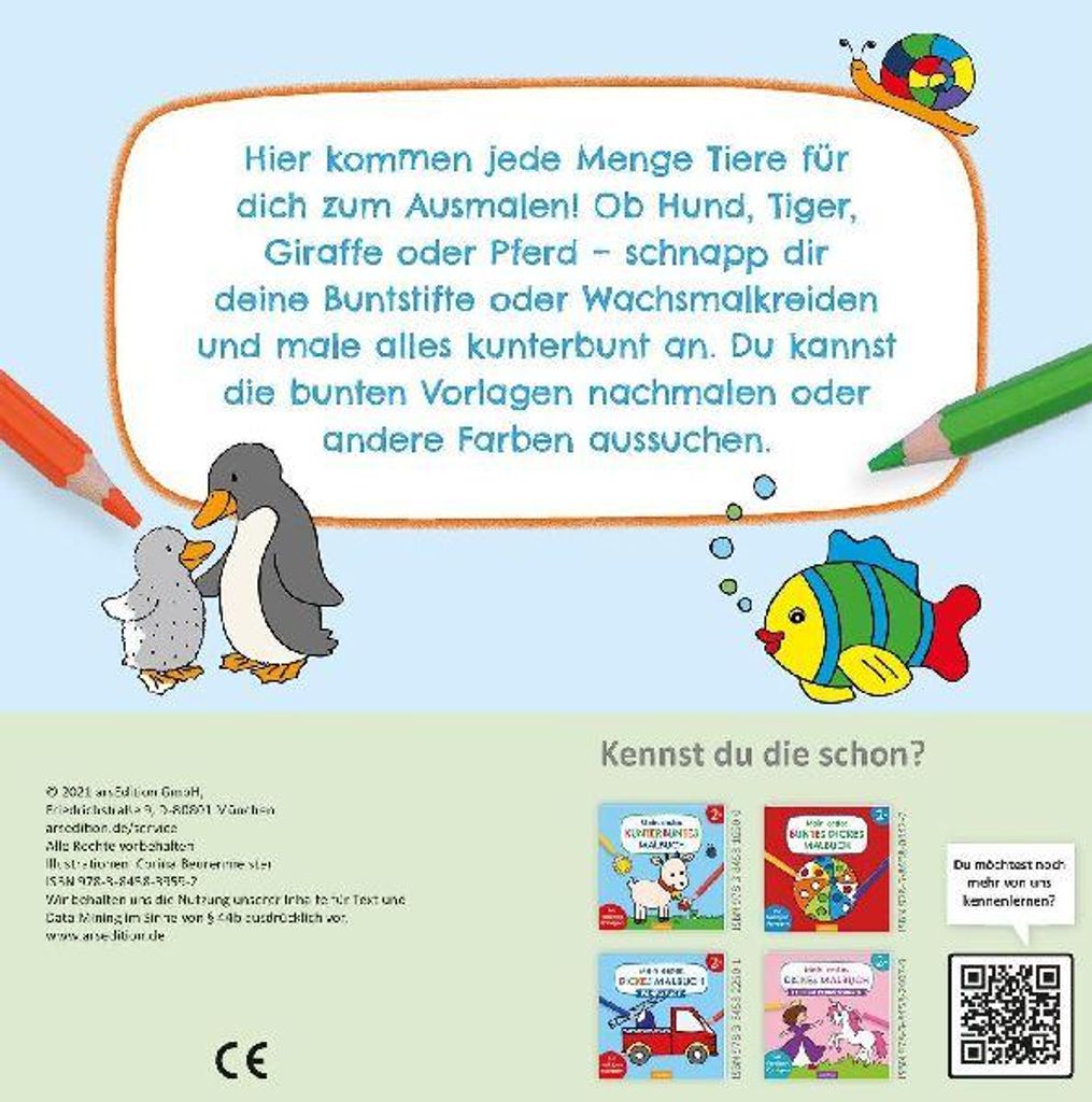 Mein erstes dickes Malbuch ab 2 - Tiere Produktbild 