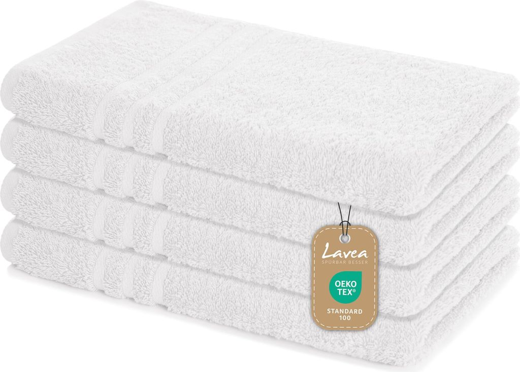 Lavea® 4er Set Handtuch 50x100 cm – Saugstarke und Weiche Produktbild 