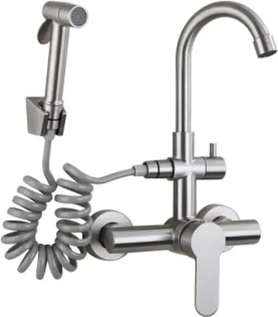 Rubinetto Cucina con Doccetta Estraibile 360° | Acciaio Inox Sconto
