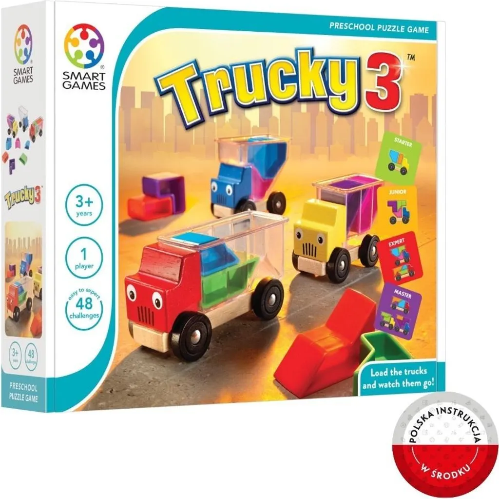Smart Games Trucky 3 IUVI Games : Jeu de Logique et Camions en Boit