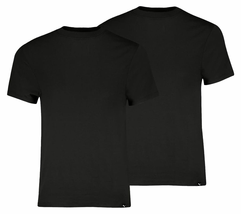 2er Pack PUMA Herren C-Neck T-Shirts Pure Baumwolle
