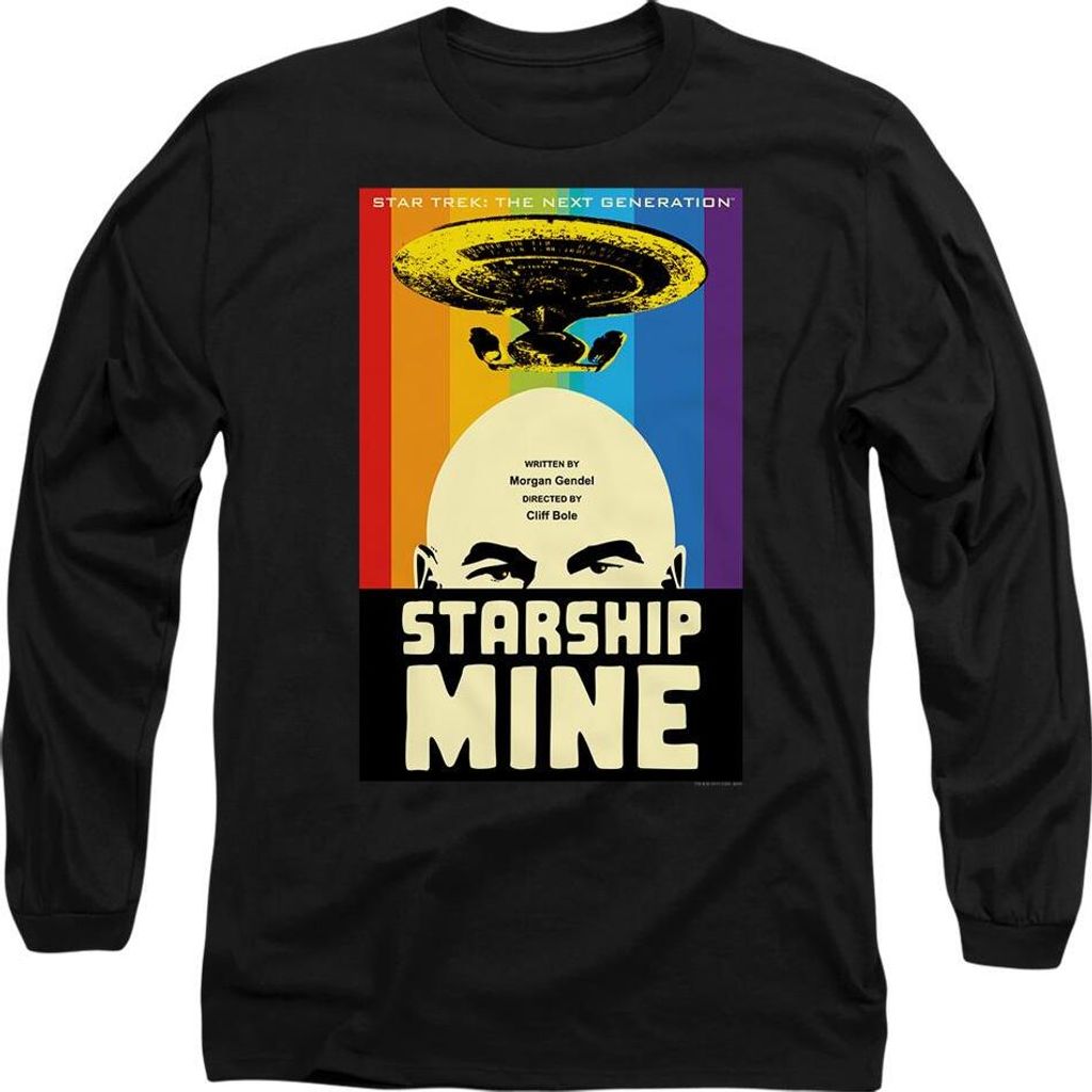 Star Trek - "The Next Generation Season 6 Episode 18" T-Shirt für Herren/Damen Uni TV10073 (S) (Schwarz)