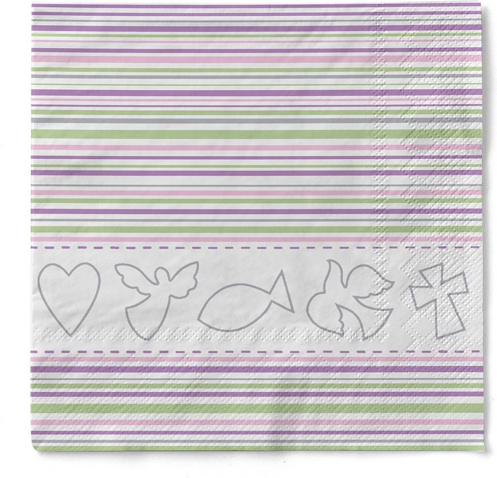 Sovie HOME Serviette Kommunion/Konfirmation in Rosa-Grün Produktbild 