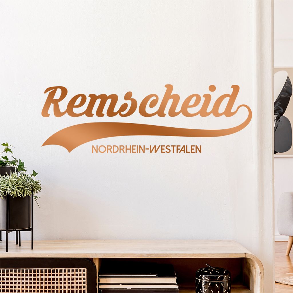 Remscheid Nordrhein-Westfalen Wandtattoo Wandaufkleber Wall Sticker - Dekoration, Küche, Wohnzimmer, Schlafzimmer, Badezimmer