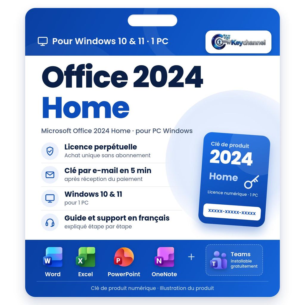 Microsoft Office 2024 Home | Version complète pour Windows Image du produit 