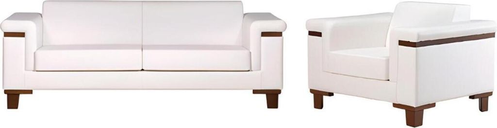 Luxus Sessel 1 Sitzer Couch Polster Sofa 2-Sitzer Luxus Textil Leder Design