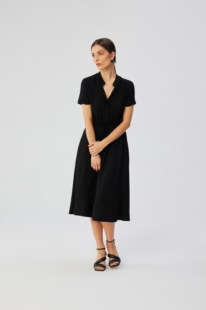 Stylove Hemdblusenkleid für Damen Taclydun S366 schwarz L