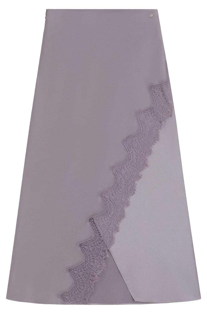 Boss - Langer Rock für Damen, Satin GT22661 (36 DE) (Violett)